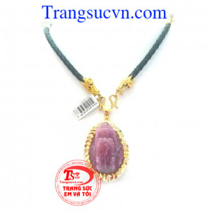 Bộ dây da rồng ruby vàng may mắn