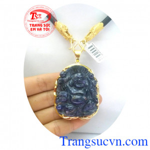 Bộ mặt phật đá quý sapphir may mắn