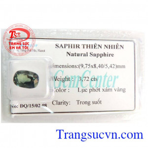 Saphire lục 3 ct cao cấp
