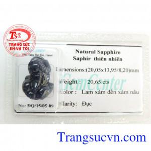 Mặt nhẫn tỳ hưu saphire 20 ct