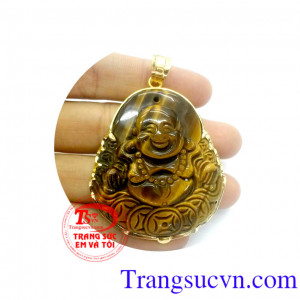 Mặt phật vàng mâu đất mệnh kim và Thổ đá mắt hổ thiên nhiên,vàng tây 14k 58,5% đảm bảo chất lượng uy tín,sản phẩm hợp mệnh,may mắn tiền tài,chất lượng,uy tín