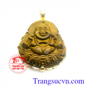 Mặt phật vàng mâu đất mệnh kim và Thổ đá mắt hổ thiên nhiên,vàng tây 14k 58,5% đảm bảo chất lượng uy tín,sản phẩm hợp mệnh,may mắn tiền tài,chất lượng,uy tín