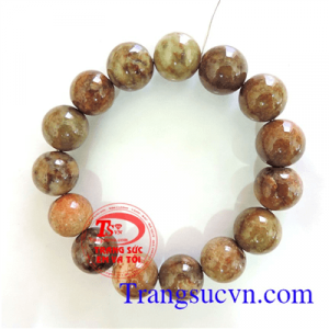 Chuỗi ngọc cẩm thạch huyết nâu
