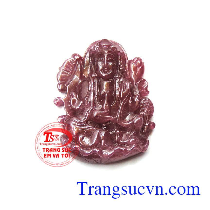 Phật quan âm ruby thiên nhiên ngồi