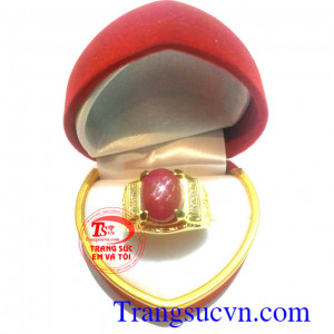 Nhẫn đá quý ruby sao