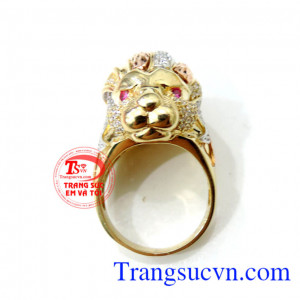 Nhẫn vàng nam sư tử