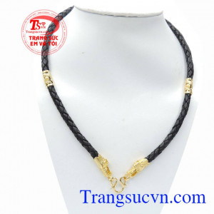 Dây da bọc vàng 10k sang trọng,Dây da bọc vàng 10k sang trọng phù hợp đeo manh,vuôt,móng hổ,mặt dây chuyền vàng,bọc mặt đá quý,chất lượng dây da vàng đảm bảo uy tín