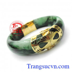 Vòng ngọc cẩm thạch bọc 2 đốt