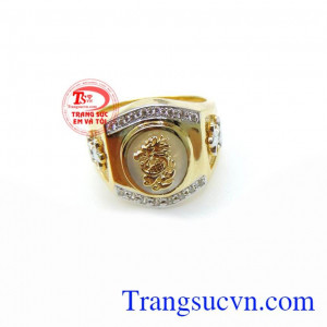 Nhẫn nam vàng rồng đẹp