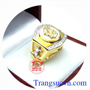 chiếc nhẫn nam vàng tây cho nam đẹp