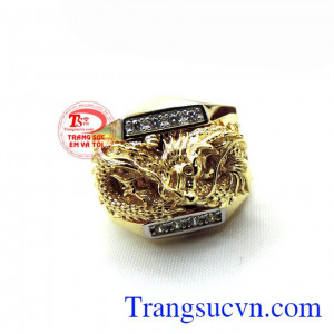 Nhẫn nam mặt rồng hộ mệnh