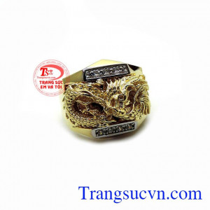 Nhẫn nam mặt rồng hộ mệnh