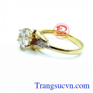 Nhẫn kim nhân tạo nữ