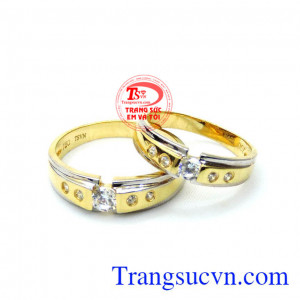 Nhẫn cưới vàng 18k
