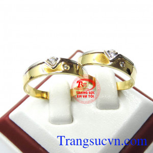 Nhẫn cưới vàng 18k