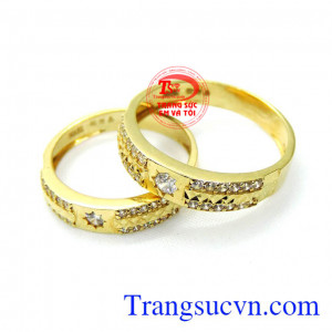 Thiết kế nhẫn cưới theo yêu cầu, nhẫn cưới đẹp vàng 18k