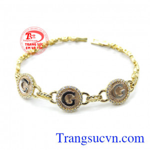 Lắc nữ vàng 18k Italy