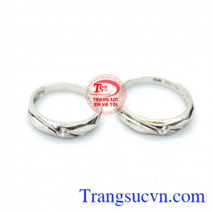 Cặp nhẫn cưới Italy 18k