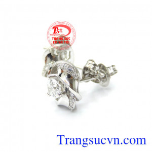 Hoa tai 18k Ý Quý phái