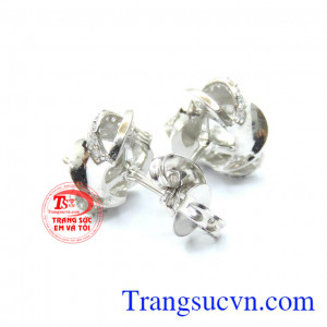 Hoa tai 18k Ý Quý phái