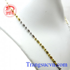 Dây chuyền bi 18k Italy vòng cổ vàng tây 750,dây chuyền 18k sáng bóng,dây vàng Italy nhập khẩu nguyên chiếc,dây dành cho nữ tinh tế,Quý phái,bền đẹp
