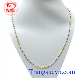 Dây chuyền bi 18k Italy