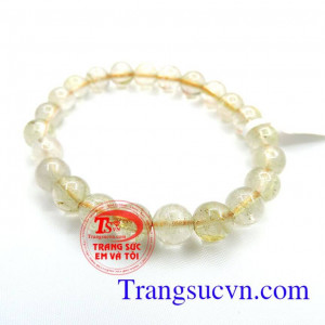 Chuỗi hạt thạch anh tóc vàng đẹp