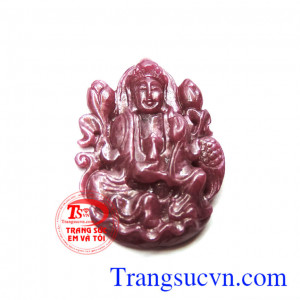 Mặt phật quan âm ruby mang lại may mắn