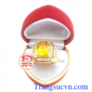 Nhẫn nam mệnh kim đẳng cấp sản phẩm tinh tế dành cho phái mạnh,nhân nam mệnh kim,nhẫn nam vàng tây,nhẫn nam đẹp,thạch anh vàng.