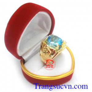 Nhẫn nam topa mệnh Mộc+Thủy