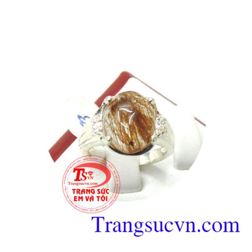 Nhẫn nữ thạch anh tóc dày