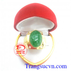 Nhẫn vàng đá mệnh Hỏa+Mộc