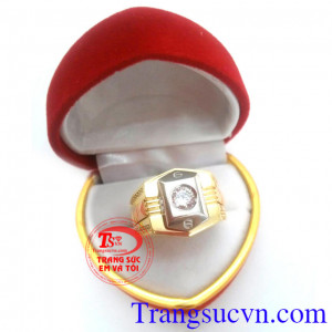 Nhẫn vàng 18k sáng bóng