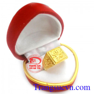 Nhẫn vàng tây 10k chữ phúc