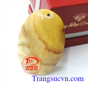 Mặt canxedon oval vàng