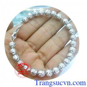 Lắc tay nữ vàng trắng 18k Italy