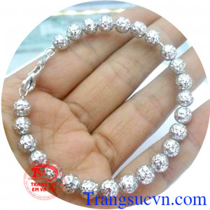 Lắc tay nữ vàng trắng 18k Italy