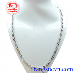 Dây vàng trắng 18k sáng