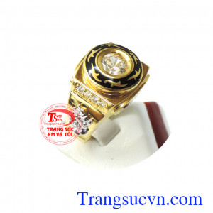 Nhẫn nam vàng 18k quý phái