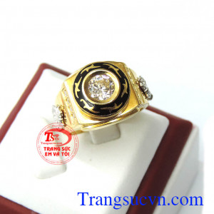 Nhẫn nam vàng 18k quý phái