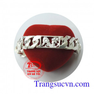 Lắc bạc khắc rồng nam tính