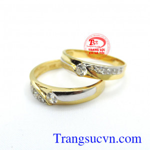 Nhẫn cười vàng tây 14k sang trọng quý phái, giúp thắt chặt tình yêu, giữ vững mối quan hệ