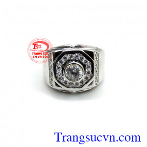 Nhẫn nam vàng trắng thời trang, nhẫn nam vàng trắng 18k hợp thời trang, giao hàng toàn quốc. Nhẫn nam vàng trắng thời trang thiết kế và chế tác tinh tế, đeo hợp thời trang và sang trọng dành cho nam