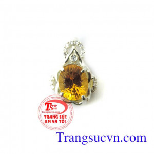 Mặt bạc thạch anh vàng sang trọng