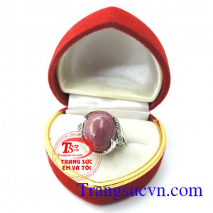 Nhẫn bạc nữ ruby sang trọng