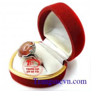 Nhẫn bạc ruby nữ thời trang
