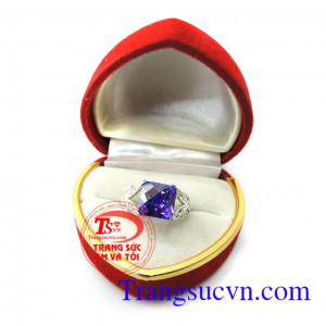 Nhẫn bạc nữ tím thủy chung