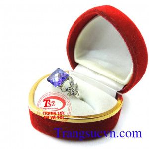 Nhẫn bạc nữ tím thủy chung