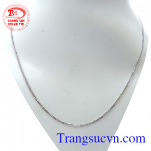 Dây chuyền vàng trắng nữ 18k