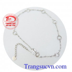 Lắc chân vànLắc chân vàng trắng 18k Italyg trắng 18k Italy